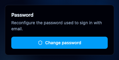 Changer le mot de passe NeverMiss. Interface NeverMiss, données de démonstration.