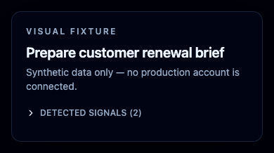 Vérifier un signal détecté. Interface NeverMiss, données de démonstration.